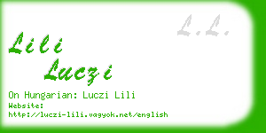 lili luczi business card